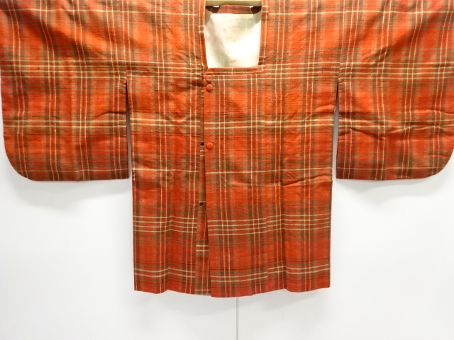 JAPANESE MICHIYUKI COAT / MAWATA TSUMUGI / WOVEN GRID